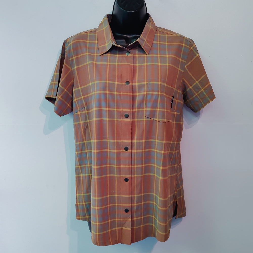 Flylow Short Sleeve Plaid Anderson Shirt L
